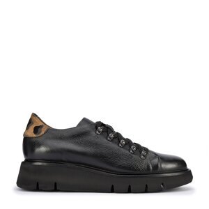Dámske kožené topánky s leopardím vzorom 95-D-101-1