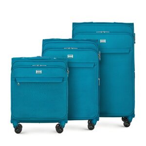 Sada jednofarebných mäkkých kufrov 56-3S-65S-9