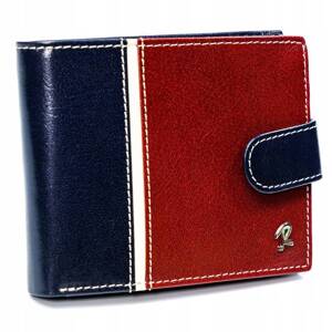 Farebná pánska horizontálna peňaženka so zapínaním, prírodná koža - Rovicky