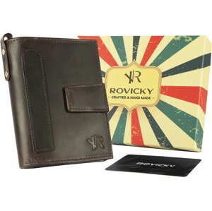 Pánska kožená peňaženka v retro štýle - Rovicky