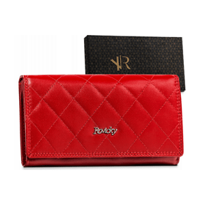 Veľká, kožená dámska peňaženka s RFID systémom — Rovicky