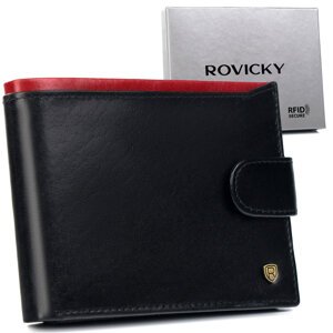 Pánska kožená peňaženka s vreckom na osvedčenie o evidencii - Rovicky