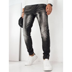 Pánske čierne džínsové joggery Dstreet UX4253