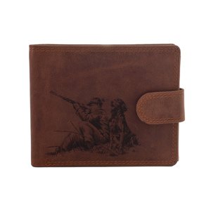 Pánska peňaženka MERCUCIO svetlohnedá vzor 60 poľovník a pes 2911906,skl.