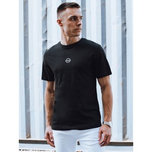 Pánske tričko čiernej farby Dstreet RX5458 s potlačou