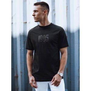 Pánske tričko čiernej farby Dstreet RX5504 s potlačou