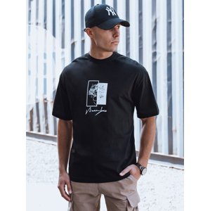Pánske tričko s potlačou čiernej farby Dstreet RX5516
