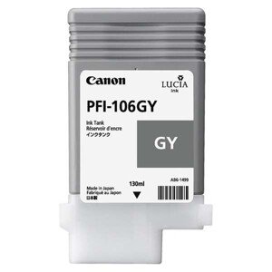 Canon originál ink PFI106GY, grey, 130ml, 6630B001, Canon iPF-6300, šedá