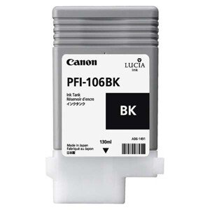 Canon originál ink PFI106BK, black, 130ml, 6621B001, Canon iPF-6300, čierna