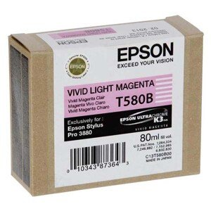 Epson originál ink C13T580B00, light vivid magenta, 80ml, Epson Stylus Pro 3800, purpurová