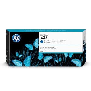 HP originál ink P2V85A, HP 747, chromatic blue, 300ml, HP HP DesignJet Z9, modrá