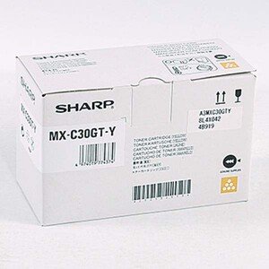 Sharp originál toner MX-C30GTY, yellow, 6000str., Sharp MX-C250FE, C300WE, O, žltá
