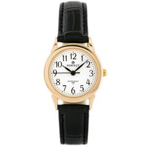 Dámske hodinky  PERFECT A4211-W - čierne / zlaté (zp845a)