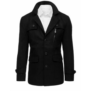Pánsky módny kabát čiernej farby (cx0377)skl.12