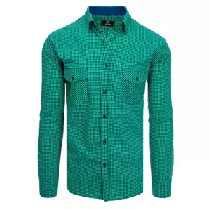 Modro-zelená kockovaná košeľa pre pánov