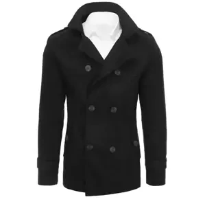Kvalitný pánsky čierny kabát
