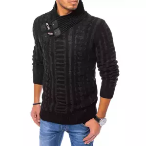 Čierny sveter v módnom dizajne