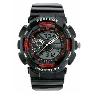 Pánske hodinky PERFECT SHOCK (zp219d) black/red