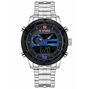Pánske hodinky NAVIFORCE - NF9119 (zn066b) - silver/black/blue