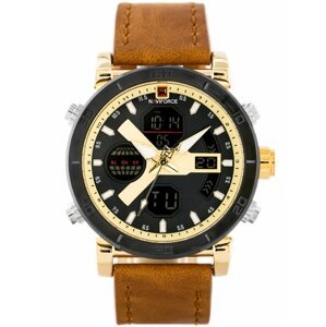 Pánske hodinky NAVIFORCE - NF9132 (zn073c) - brown/gold