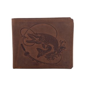 Pánska peňaženka MERCUCIO svetlohnedá embos šťuka s udicou 2911908